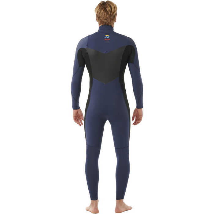 2024 Rip Curl Mens Dawn Patrol 4/3mm Chest Zip Wetsuit 157MFS - Navy